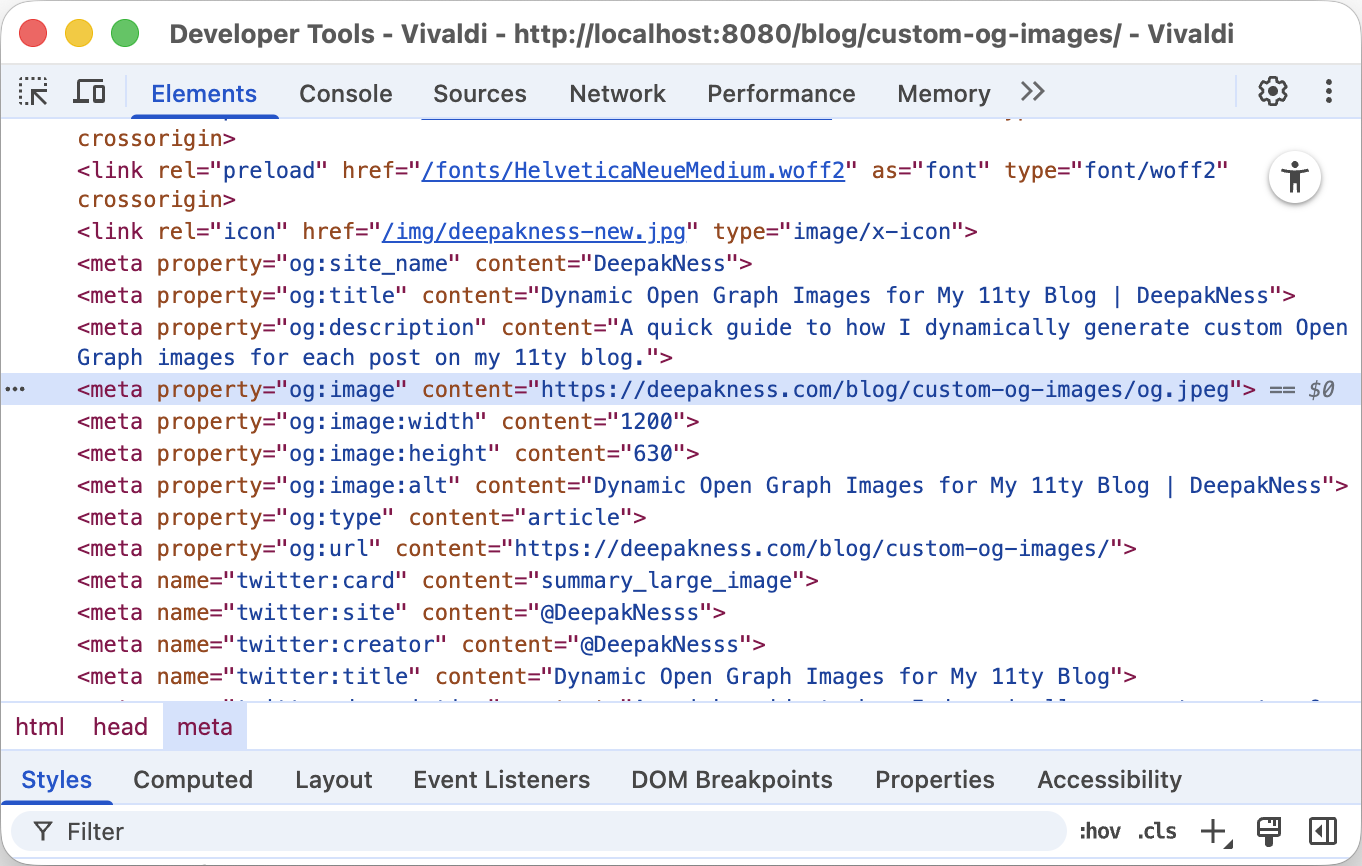 Final OG image URL value