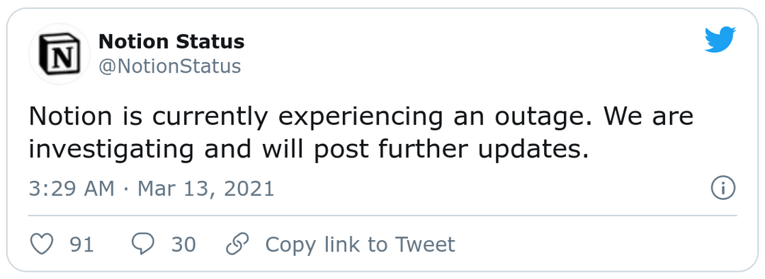 Notion is down