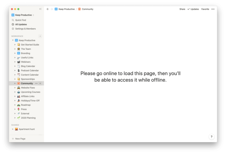 Notion needs offline feature