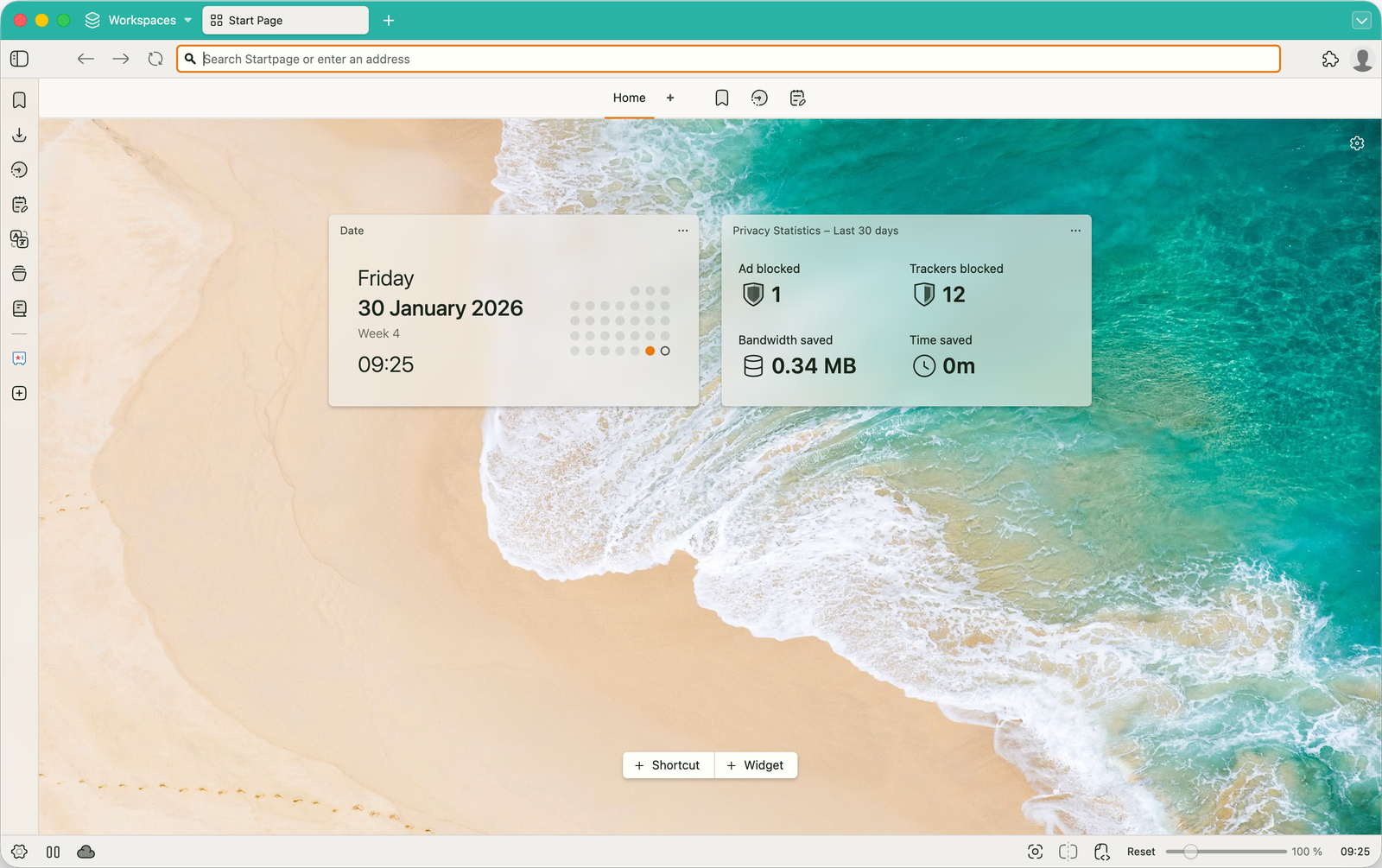 Vivaldi light mode look on my computer