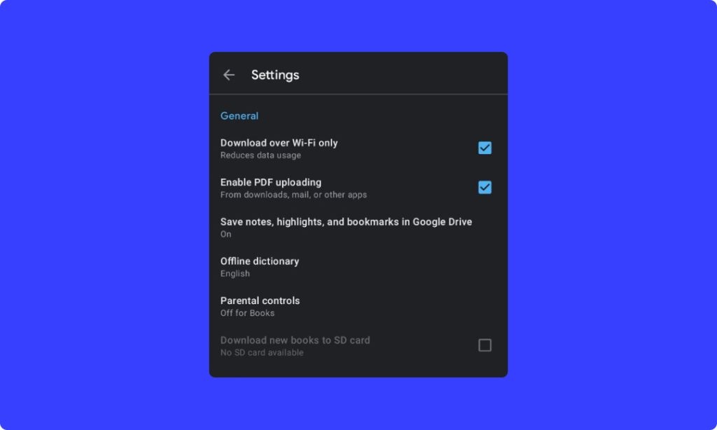 Upload PDFs and EPUBs to Google Play Books
