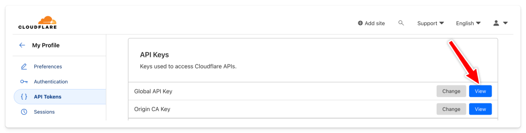 Cloudflare Global API